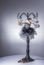 Black balerina jewelery stand Royalty Free Stock Photo