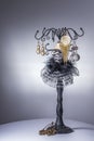 Black balerina jewelery stand Royalty Free Stock Photo