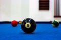 Shiny billiard ball with number eight Royalty Free Stock Photo