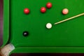 black ball shot in snooker game