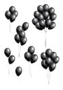 Black balloons bunches