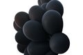 Black balloons isolated on white