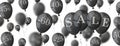 Black Balloons Percents Sale Header Royalty Free Stock Photo