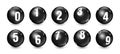 Vector Bingo Lottery Number Balls Isolated on White Background Royalty Free Stock Photo