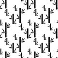 Black bamboo seamless pattern vector,bamboo tree , leaves, branches