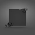 Black banner in a form of a square with explosed corners Royalty Free Stock Photo