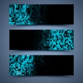 Black banners templates. Abstract backgrounds Royalty Free Stock Photo