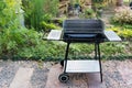 Black barbecue grill. Royalty Free Stock Photo