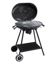 Black barbecue grill on white with clipping path