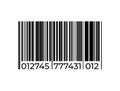 Black barcode icon. Bar code sign. Product labeling, sign for scanning in supermarket. Series of vertical straight lines