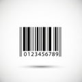 Black barcode with the numerical sequence \