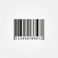 Black barcode with the numerical sequence \