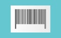 black barcode on white paper sticker for pattern and design,vector illustration