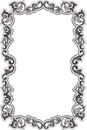 Black baroque acanthus frame