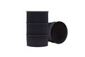 Black barrel tank isolated on white Royalty Free Stock Photo