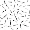 Black Baseball bat icon isolated seamless pattern on white background. Vector Royalty Free Stock Photo