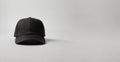 Black Baseball Cap Isolated on a White Background, Copy Space Royalty Free Stock Photo