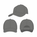 Black Baseball Cap isolated on white background