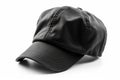 Ai Generative Black baseball cap mockup isolated on white background. Side view. Close up