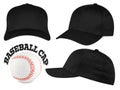 Black baseball cap set