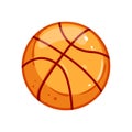 black basketball ball cartoon vector illustration Royalty Free Stock Photo