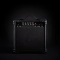 Black bass guitar amplifier Royalty Free Stock Photo