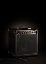 Black bass guitar amplifier