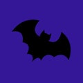 Black bat icon vector illustration Royalty Free Stock Photo