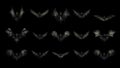 Assortment of black bats, each silhouette perfect for setting a spooky tone. Transparent PNG for easy layering. Royalty Free Stock Photo