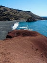 Black beach at El Golfo Lanzarote