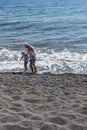 Black beach , Santorini