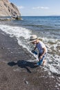 Black beach , Santorini