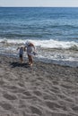 Black beach , Santorini