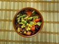 Black Bean Lentil Taco Soup Royalty Free Stock Photo