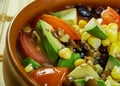 Black Bean Lentil Taco Soup Royalty Free Stock Photo