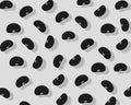 Black bean seamless pattern texture