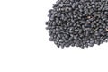 Black beans lot on white background Royalty Free Stock Photo