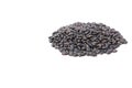 Black beans lot on white background Royalty Free Stock Photo