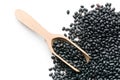 Black beans in scoop