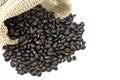 Black beans on white background Royalty Free Stock Photo