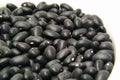 Black beans in white bowl