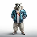 Hip-hop Polar Bear: Photorealistic Fantasy Art Commission