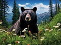 Black bear in wilderness Royalty Free Stock Photo