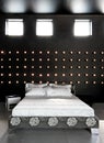 Black bedroom Royalty Free Stock Photo