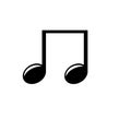 black beem note music icon vector element design template