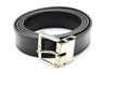 Black belt roll and silver buckle