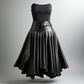 Black Belted Dress: Symmetrical Asymmetry In 3d Rendering