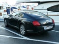 Black Bentley coupe parked in Puerto Banus Royalty Free Stock Photo