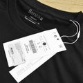 Black Bershka L t-shirt and blank label, may 01 2022 Istanbul Maltepe Turkiye Bershka store