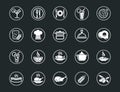 Black beverage, food, kitchen Set vector line icons with open path elements for mobile concepts and web apps. Collection modern Royalty Free Stock Photo